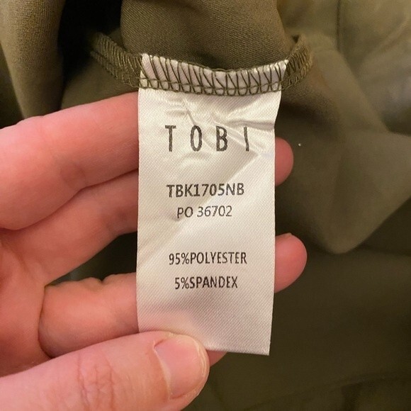 Tobi Forest Green Asymmetrical Layered Wrap Stretchy Tulip Skirt - Picture 10 of 13